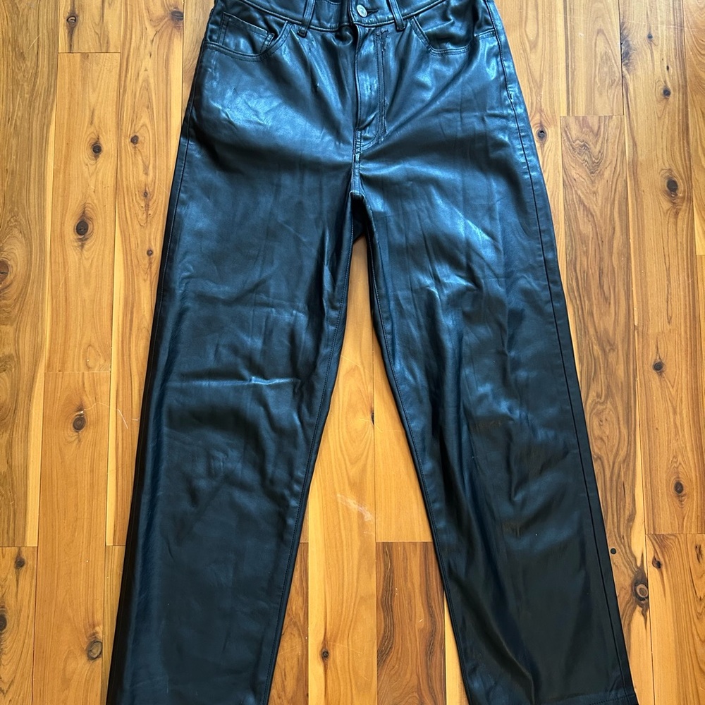 Women’s Black Pleather Pants